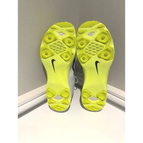 Nike Lunar Vapor Storm‎ Golf Shoes Men 11.5 Grey Neon Yellow Cleats Spikeless